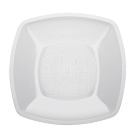 Assiette Plastique Réutilisable Plate Blanc  PP 230mm (300 Utés)