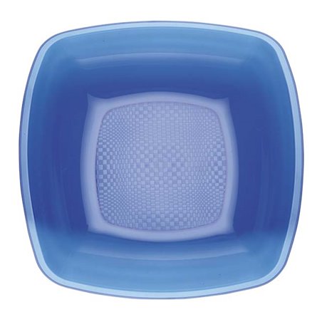 Assiete Dure Réutilisable Creuse Bleu Transp. PS 18cm (300 Utés)