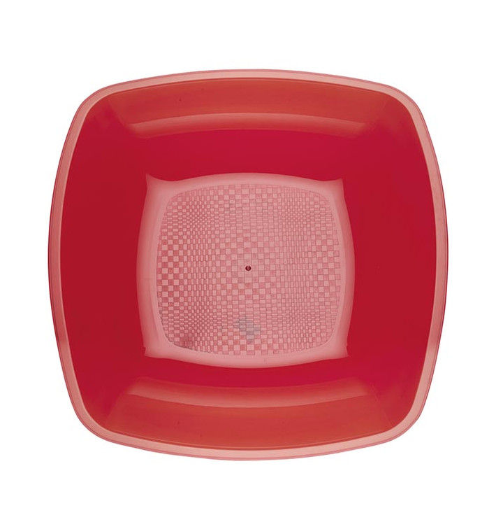 Assiette Plastique Réutilisable Creuse Rouge Transp. PS 180mm (25 Utés) Assiette Plastique Réutilisable Creuse Rouge Transp. PS 180mm (25 Utés)