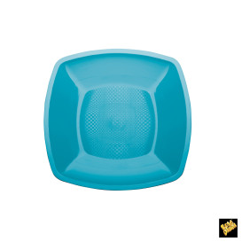 Assiette Plastique Réutilisable Plate Turquoise PP 230mm (25 Utés)