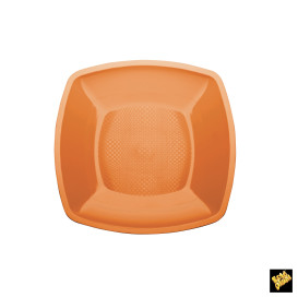 Assiette Plastique Réutilisable Plate Orange  PP 230mm (300 Utés)
