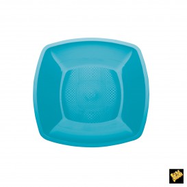 Assiette Plastique Réutilisable Plate Turquoise PP 180mm (300 Utés)