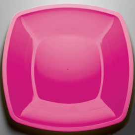 Assiette Plastique Réutilisable Plate Fuchsia  PS 300mm (144 Utés)
