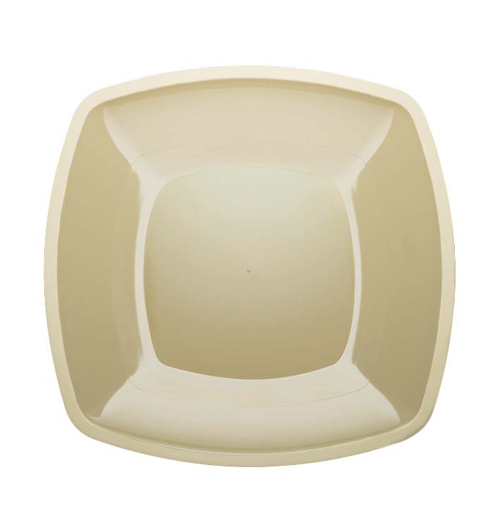 Assiette Plastique Réutilisable Plate Creme PS 300mm (144 Utés)