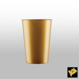 Verre Plastique Moon Or PS 230ml (700 Unités)