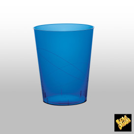 Verre Plastique Moon Bleu Transp. PS 350ml (400 Unités)