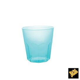 Verre Plastique Turquoise Transp. PS Ø73mm 220ml (50 Utés)