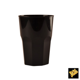 Verre Plastique à Cocktail Noir PP Ø84mm 350ml (20 Utés)