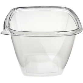 Bol en Plastique Carré PET 750ml 125x125x90mm (50 Utés)