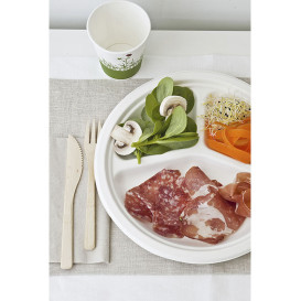 Assiette Bio en Canne à Sucre 3C Blanc Ø260mm (400 Utés)