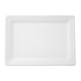 Plateau Bio en Canne à Sucre Blanc 200x280mm (40 Unités)