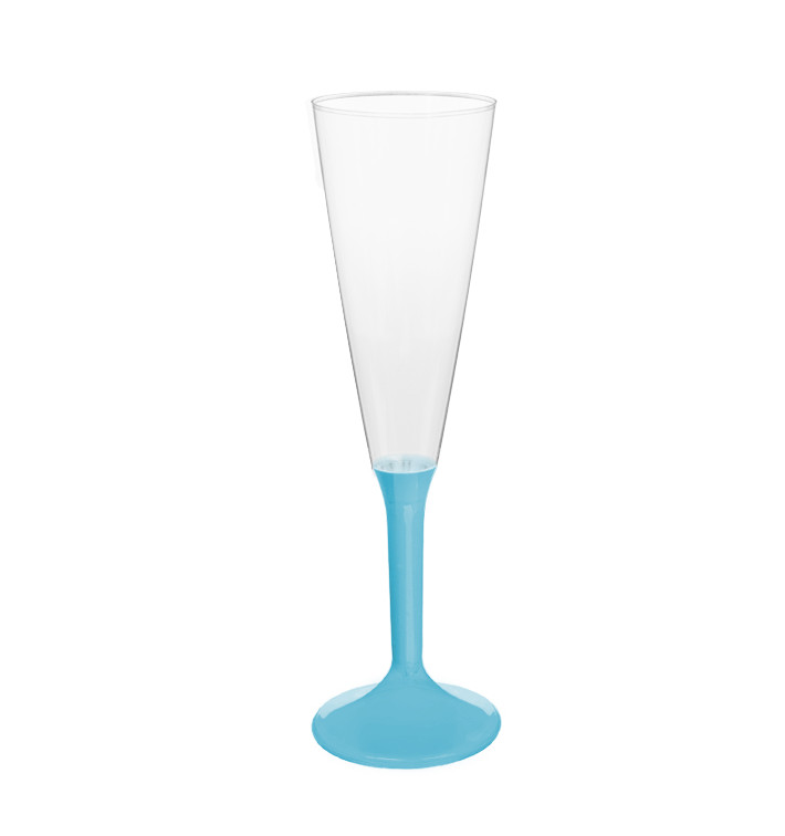 Flûte Champagne Plastique Turquoise 160ml (200 Unités) Flûte Champagne Plastique Turquoise 160ml (200 Unités)