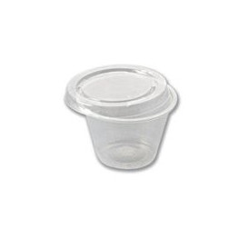 Pot à Sauce Plastique PP avec Couvercle 33ml (100 Utés)