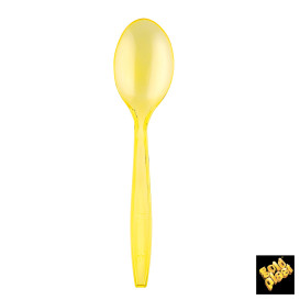 Cuillère Plastique PS Premium Jaune 190mm (50 Utés)