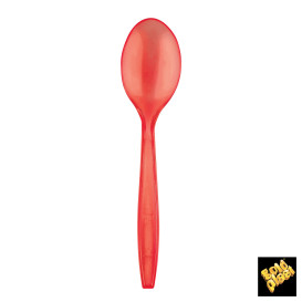 Cuillère Plastique PS Premium Rouge 190mm (1000 Utés)