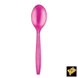Cuillère Plastique PS Premium Fuchsia 190mm (50 Utés)