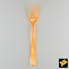 Fourchette Plastique PS Premium Orange 190mm (1000 Utés)