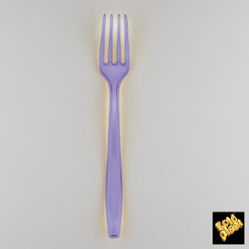 Fourchette Plastique PS Premium Lilas 190mm (50 Utés)