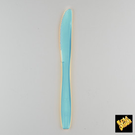 Couteau Plastique PS Premium Turquoise 190mm (1000 Utés)