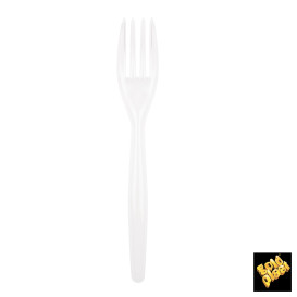 Fourchette Plastique Easy PS Blanc 180mm (20 Unités)