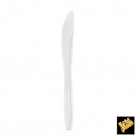 Couteau Plastique Blanc 175mm (100 Unités)