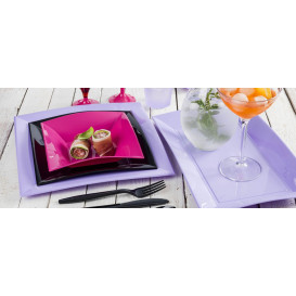 Assiette Plastique Réutilisable Plate Noir PP 230mm (300 Utés)