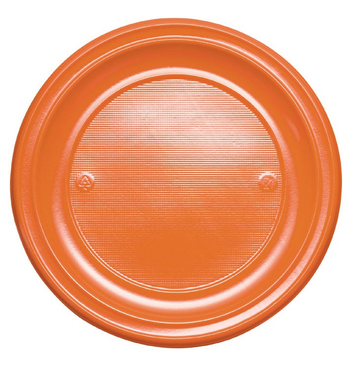 Assiette Plastique Plate Orange PS 220mm (30 Unités) Assiette Plastique Plate Orange PS 220mm (30 Unités)