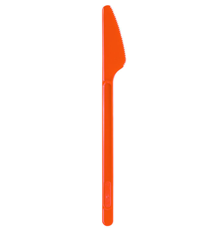 Couteau Plastique Orangé PS 175mm (600 Unités) Couteau Plastique Orangé PS 175mm (600 Unités)