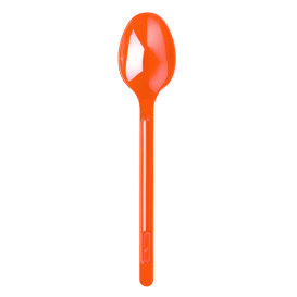 Cuillère Plastique Orange PS 175mm (20 Unités)