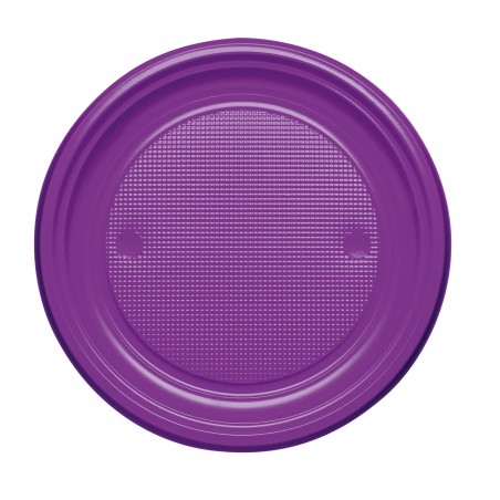 Assiette Plastique PS Plate Violette Ø170mm (1100 Unités)