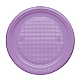 Assiette Plastique Plate Violette PS 170mm (1100 Unités)