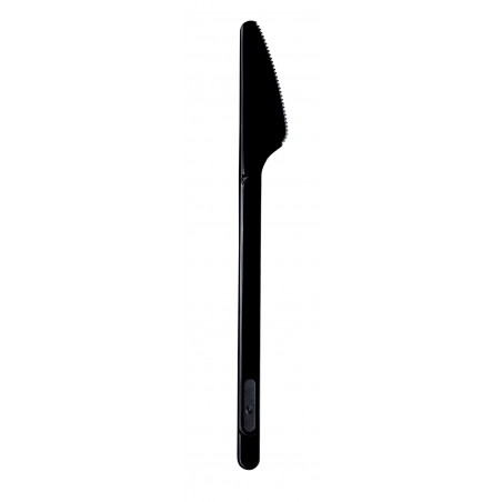 Couteau Plastique Noir PS 175mm (20 Unités)