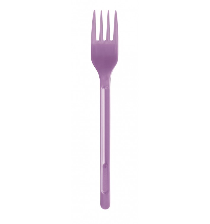Fourchette Plastique Violette PS 175mm (20 Unités)