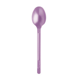 Cuillère Plastique Violette PS 175mm (20 Unités)