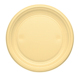 Assiette Plastique Plate Creme PS 170mm (50 Unités)