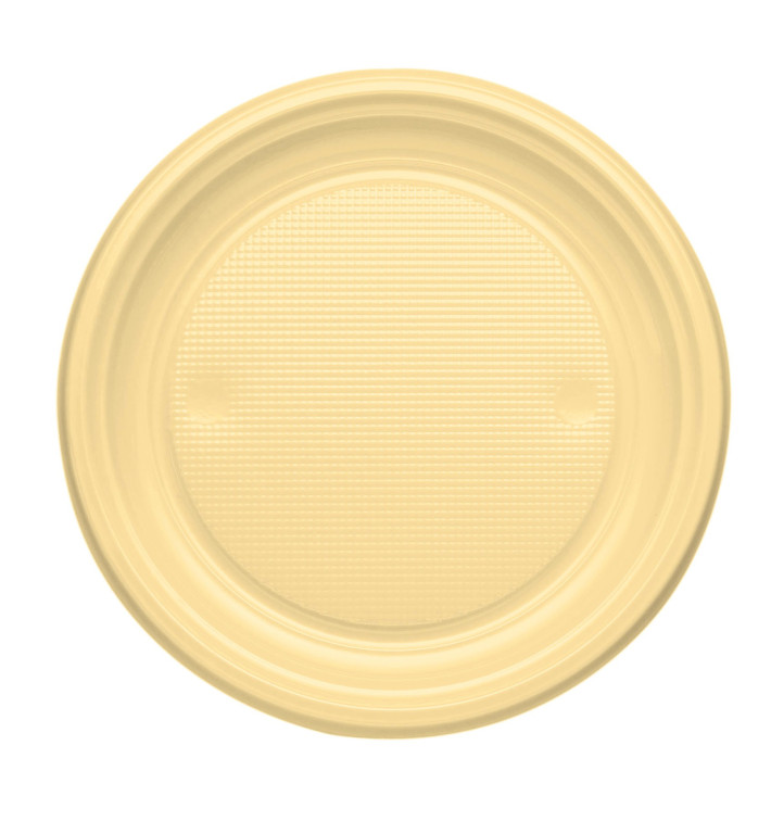 Assiette Plastique Plate Creme PS 170mm (1100 Unités)