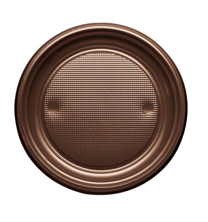 Assiette Plastique Plate Brun PS 170mm (1100 Unités) Assiette Plastique Plate Brun PS 170mm (1100 Unités)
