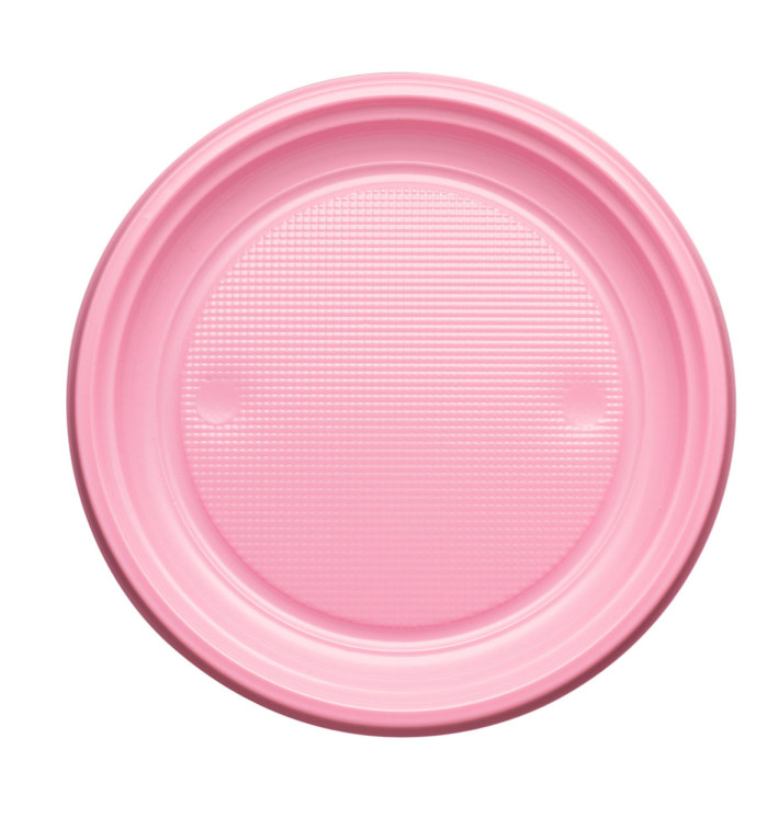 Assiette Plastique Plate Rose PS 170mm (1100 Unités) Assiette Plastique Plate Rose PS 170mm (1100 Unités)