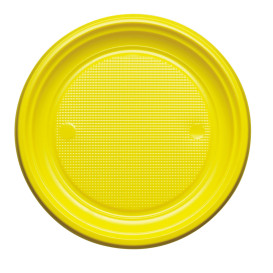 Assiette Plastique Plate Bleu Foncé PS 170mm (50 Unités)