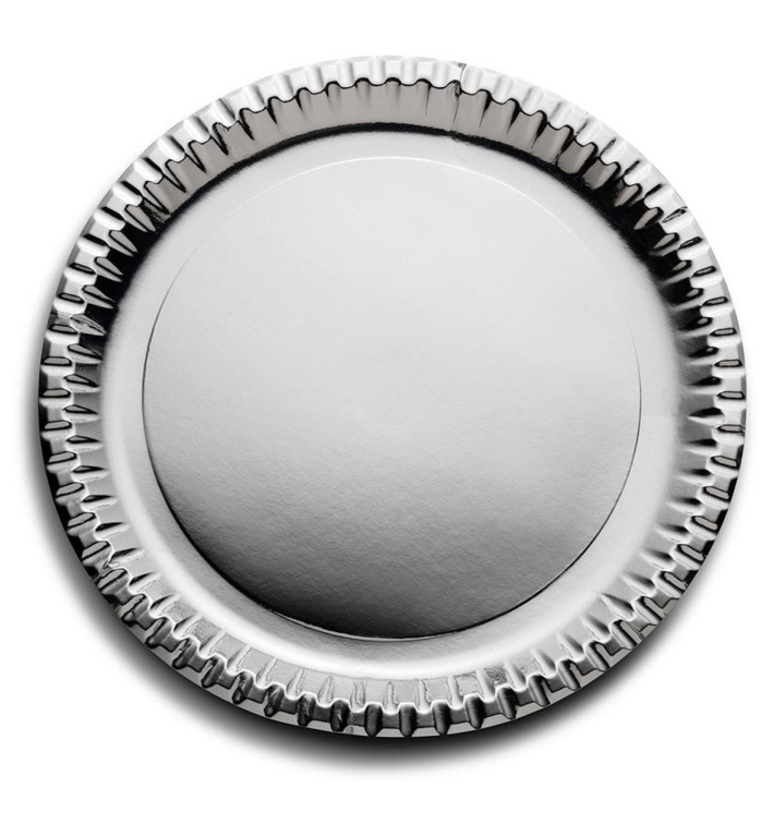 Assiette ronde Carton Argenté 230mm (300 Unités) Assiette ronde Carton Argenté 230mm (300 Unités)