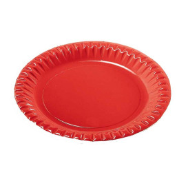 Assiette ronde Carton "Party" Rouge 180mm (300 Unités)