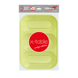 Plateau PP "X-Table" 3C Citron vert 330x230mm (30 Utés)