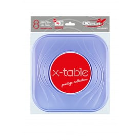Assiette Plastique PP "X-Table" Violet 230mm (8 Utés)