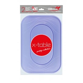 Plateau Plastique PP "X-Table" Violet 330x230mm (60 Utés)