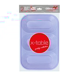 Plateau Plastique PP "X-Table" 3C Violet 330x230mm (30 Utés)