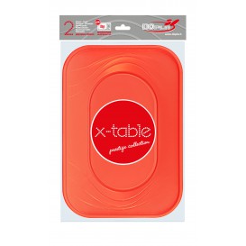 Plateau Plastique PP "X-Table" Orange 330x230mm (60 Utés)
