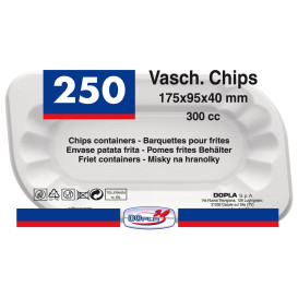 Plateau Plastique PS Blanc 175x95x40mm 300ml (1500 Utés)