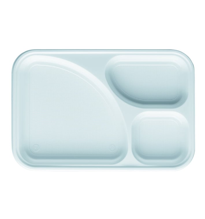 Barquette Plastique PS Blanc 3C 315x210mm (100 Utés) Barquette Plastique PS Blanc 3C 315x210mm (100 Utés)