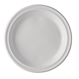 Assiette Plastique PS Creuse Blanche 220mm (1600 Unités)