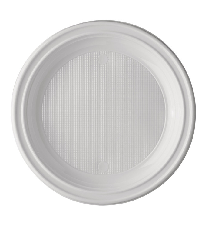 Assiette Plastique PS Creuse Blanche 220mm (1600 Unités)